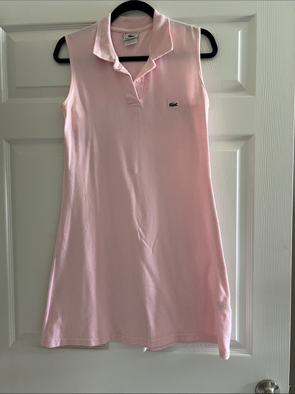 Lacoste Pink Sleeveless Polo Tank Dress